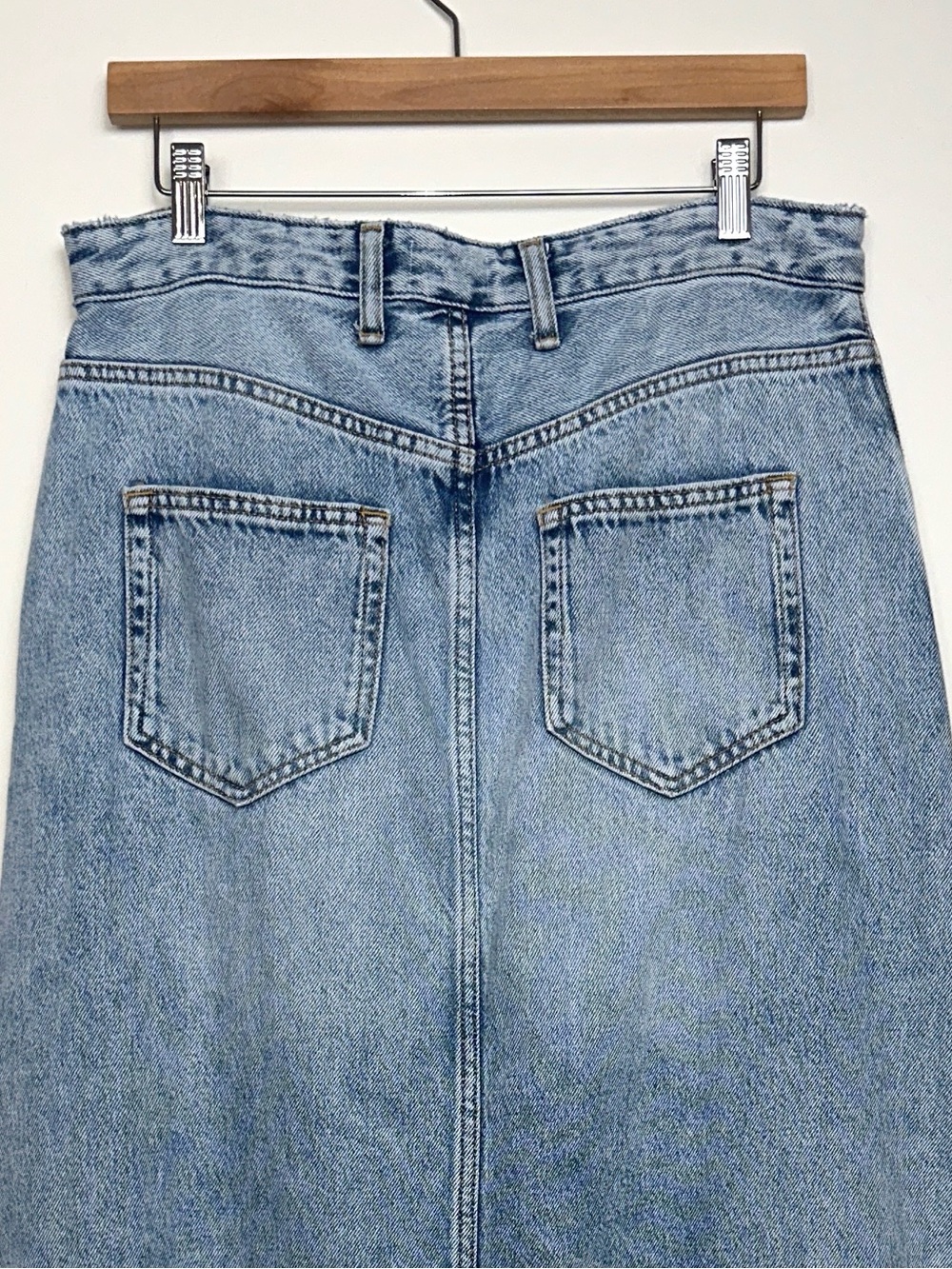PILCRO x ANTHROPOLOGIE The Madi Front-Slit Denim Skirt - Picture 9 of 13